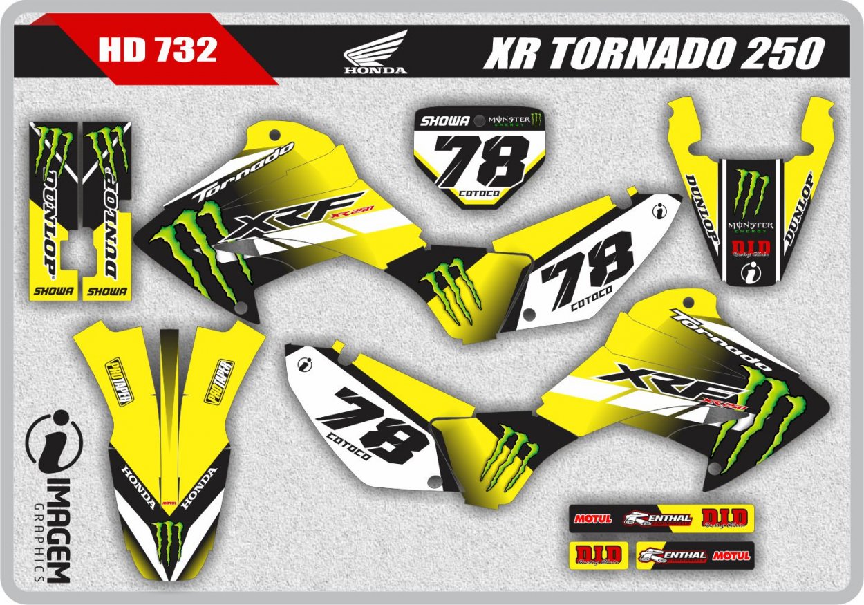 adesivos para moto de trilha tornado